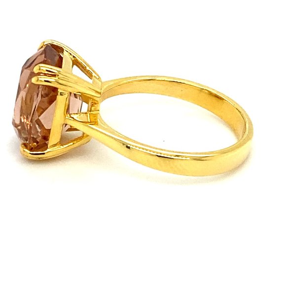 Orange Tourmaline 8.31ct Solid 14K Gold Ring - Picture 5 of 6
